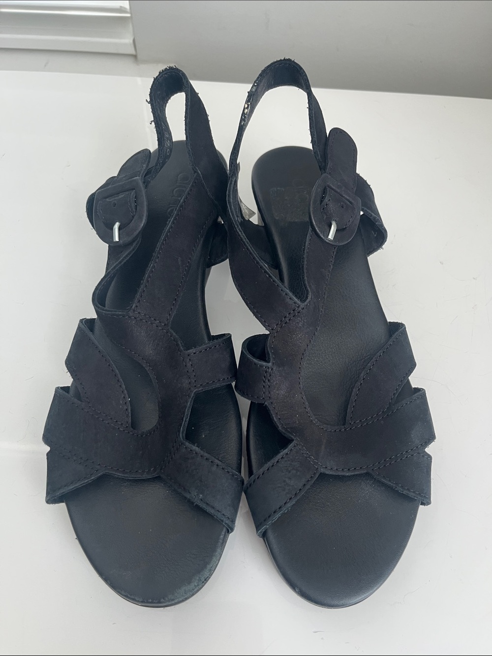 Arche Women’s Black Leather Sandals Size 38